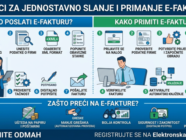 Koraci za jednostavno slanje i primanje e-faktura