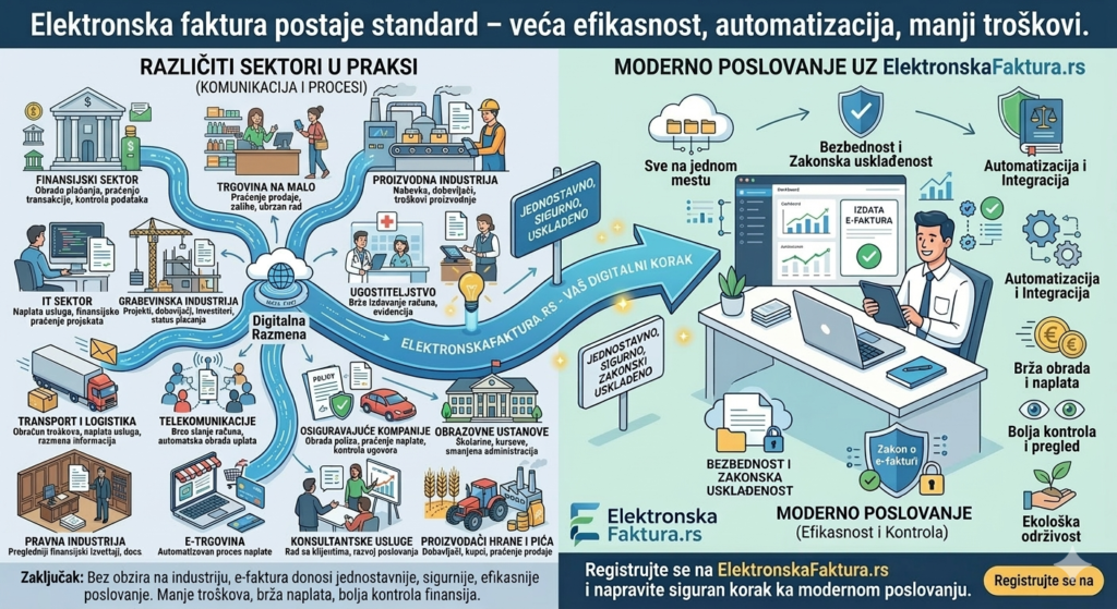 Primeri uspešne implementacije elektronske fakture u različitim industrijama i sektorima