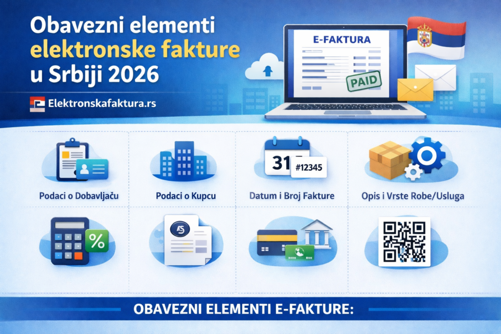 obavezni elemente elektronske fakture serbija