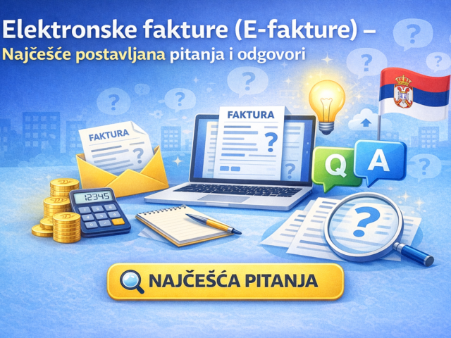 Elektronske fakture (E-fakture) – Najčešće postavljana pitanja i odgovori