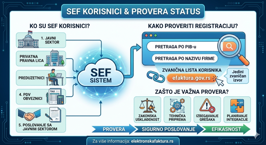 SEF korisnici – kako proveriti da li je preduzeće registrovano u sistemu elektronskih faktura