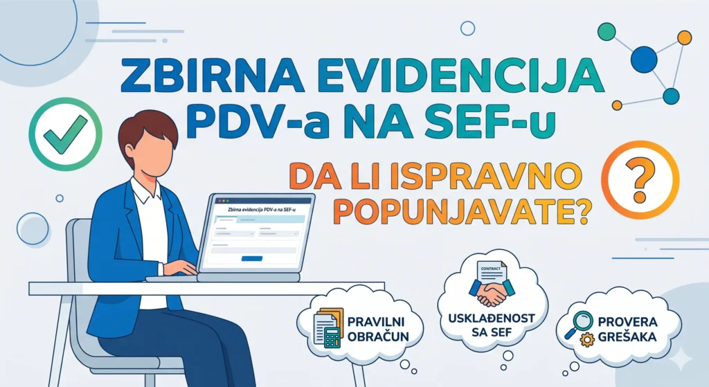 Da li ispravno popunjavate Zbirnu evidenciju PDV-a na SEF-u?