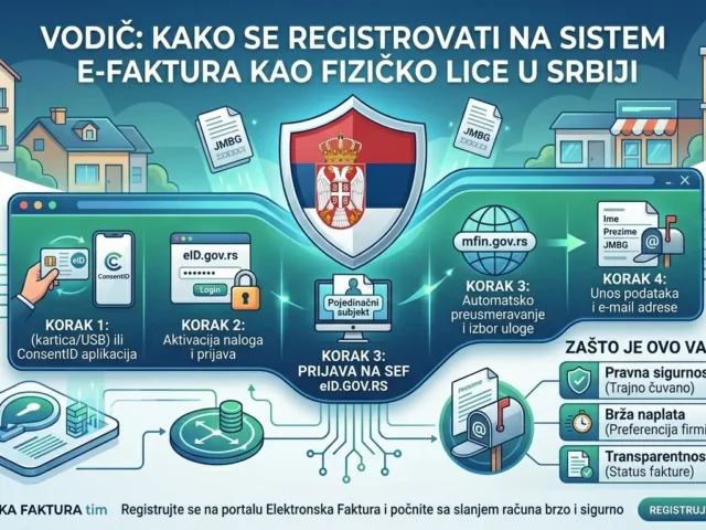 Vodič: Kako se registrovati na sistem e-faktura kao fizičko lice u Srbiji